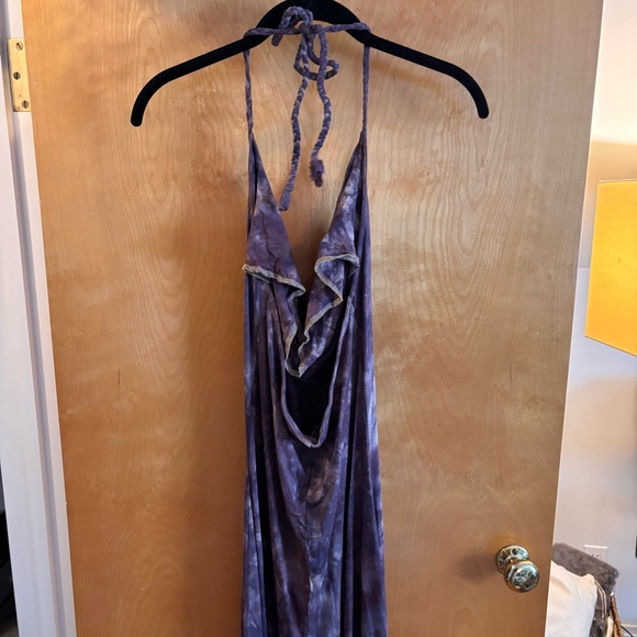 Fusion threads collective purple dye halter maxi dress - Picture 3 of 5